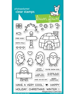 Lawn Fawn - Penguin Party - Stempel Set 4x6